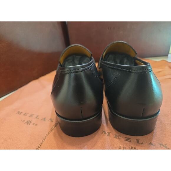 MEZLAN E20243 Penny Loafers Black Calf Leather shoes US 7.5EU 41 made Italy main image 3